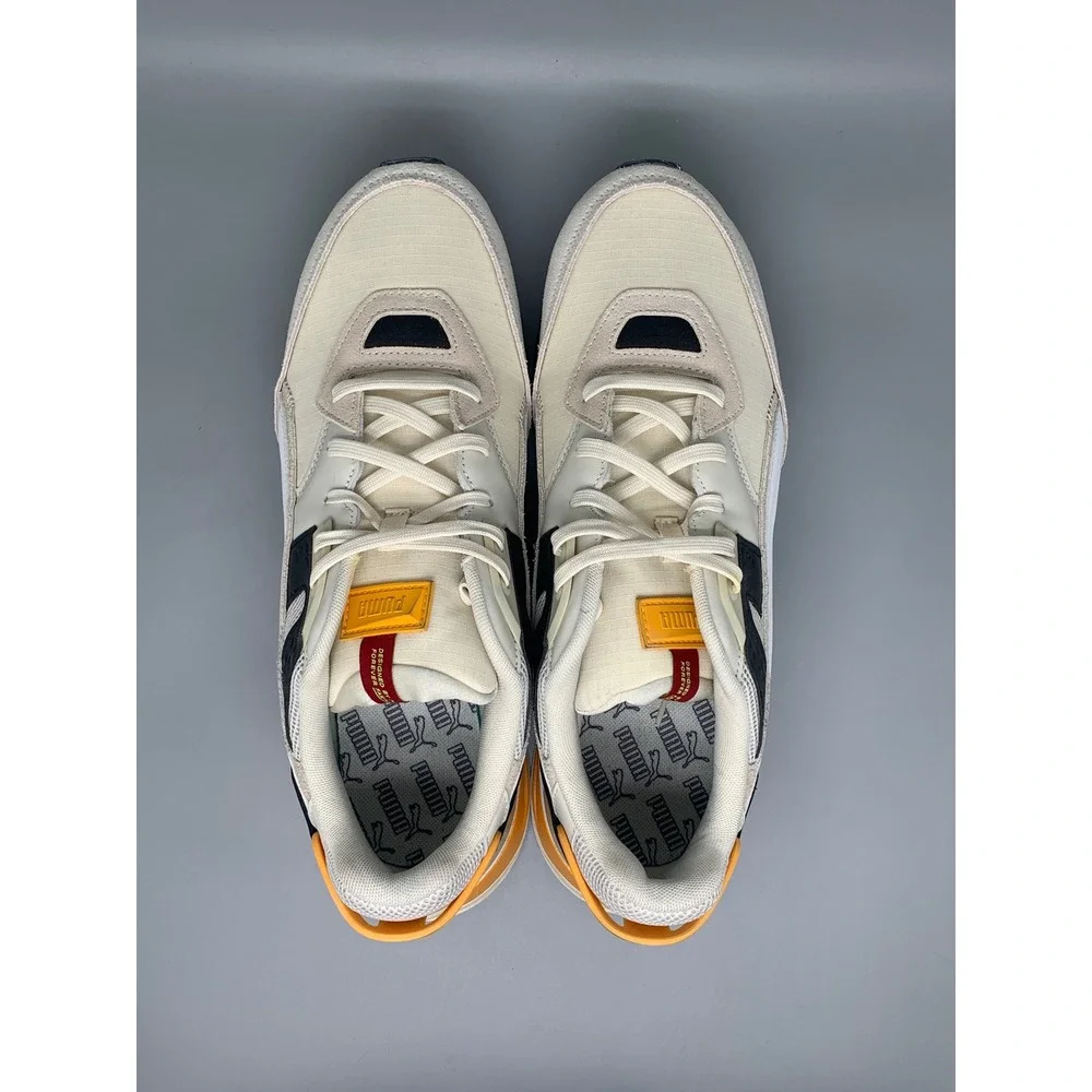 Puma Mirage Sport Remix Ivory Black‎ Orange Running Shoes 383234-03 Men's Sz 13
